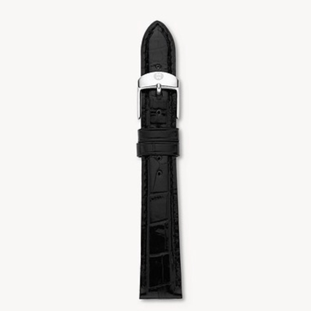 Michele 16mm Black Alligator Strap